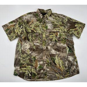 RedHead Camo Shirt Mens 2XL Button Up Vented Fishing Nylon Lightweight Max-1